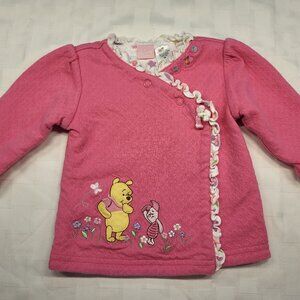 Disney Baby - Winnie The Pooh - Girls Button Up Top - Size 9M
